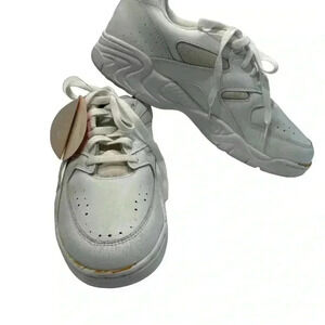 NEW DUNLOP Men’s Leather Low Court Sneakers White Size 12 NEW